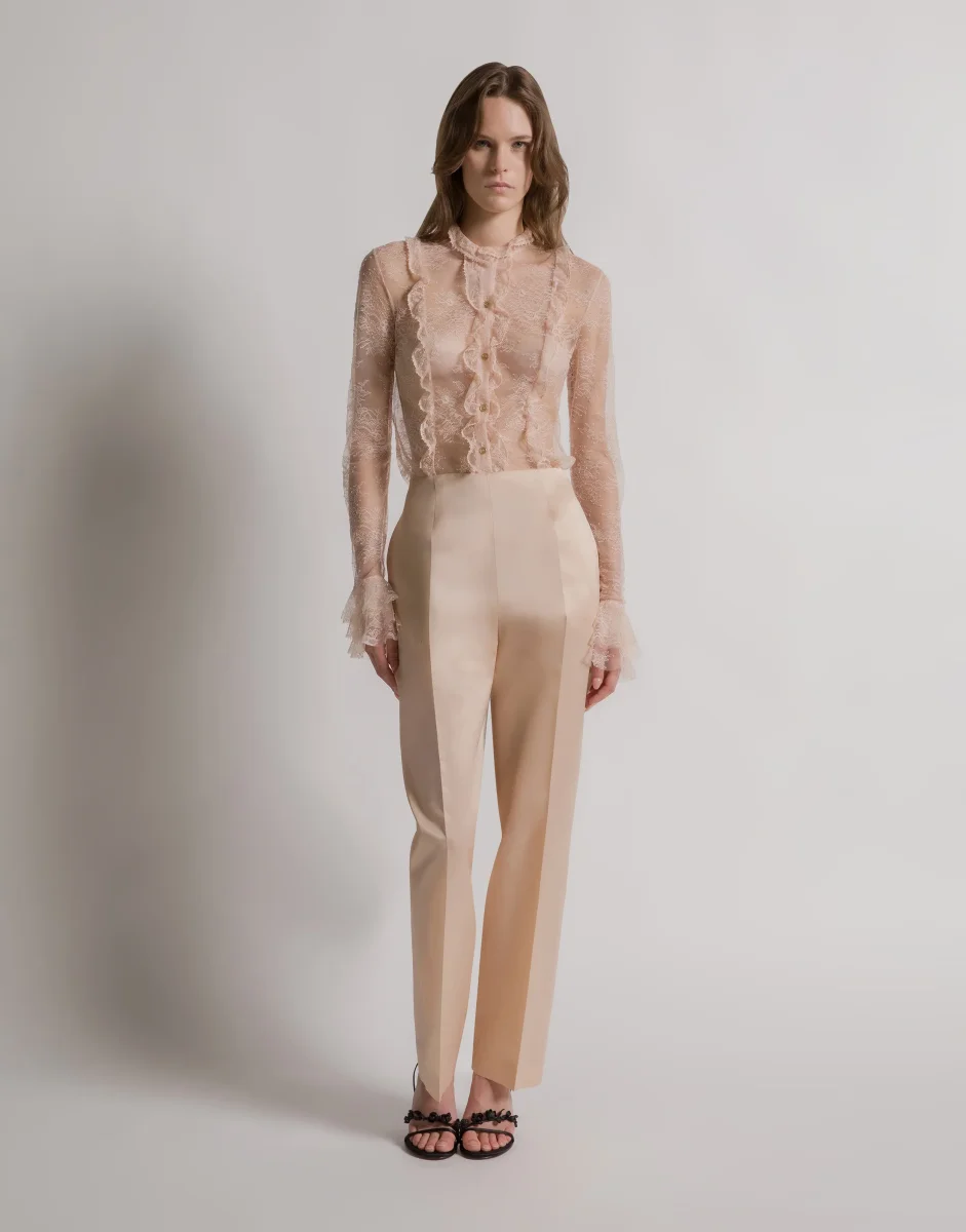 Pantaloni da abito in organza di seta - immagine 2