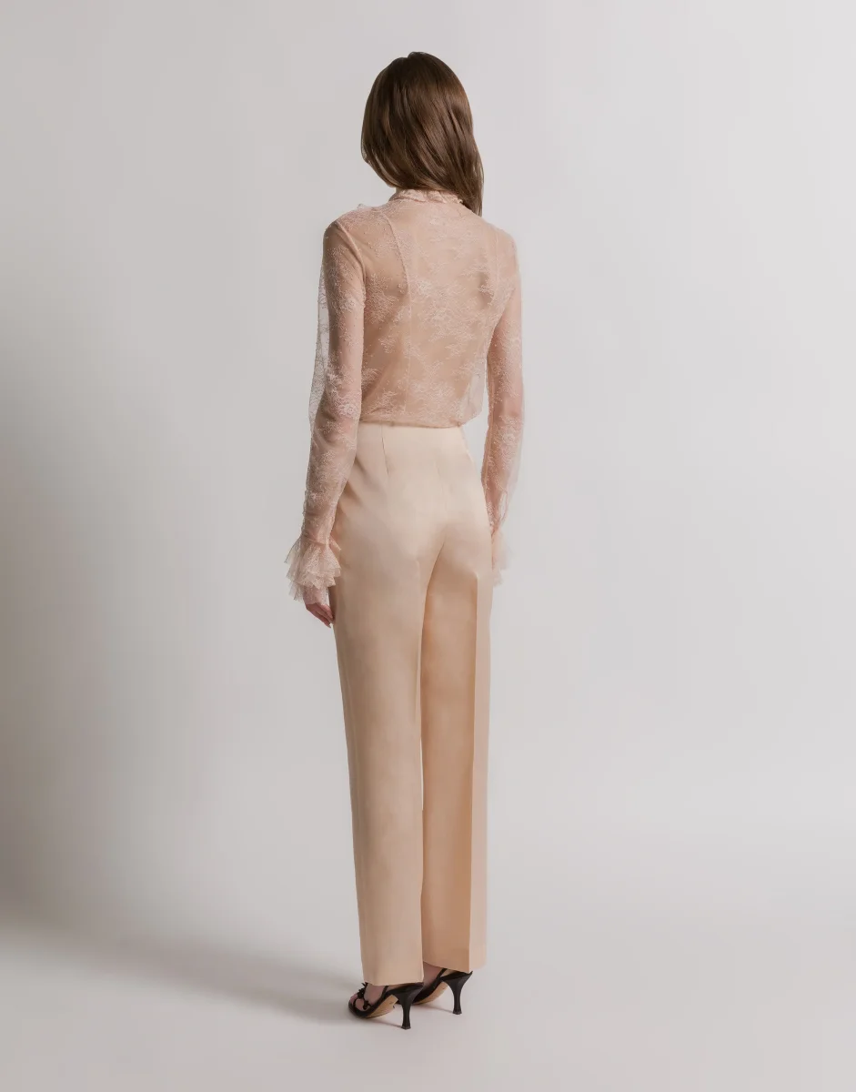 Pantaloni da abito in organza di seta - immagine 3