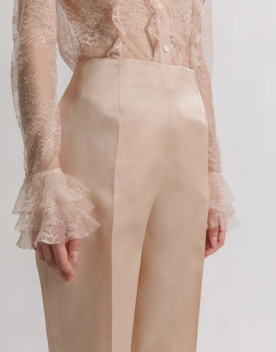 Pantaloni da abito in organza di seta - immagine 4
