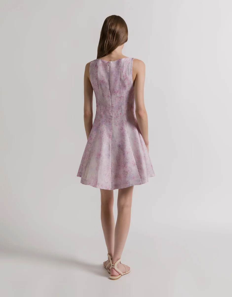 Abito in organza di seta con stampa floreale - immagine 3