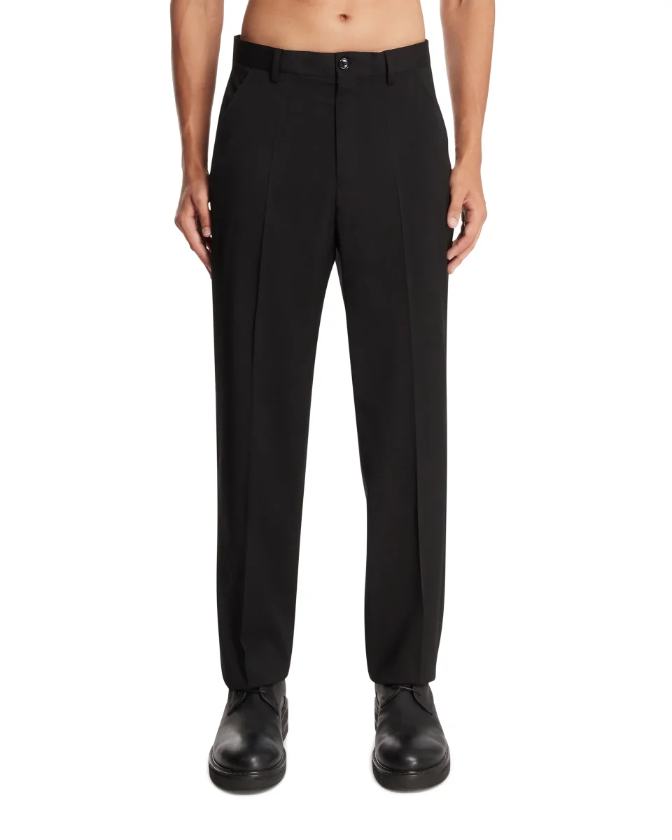 Pantaloni Chino 22 In Lana Neri - immagine 2