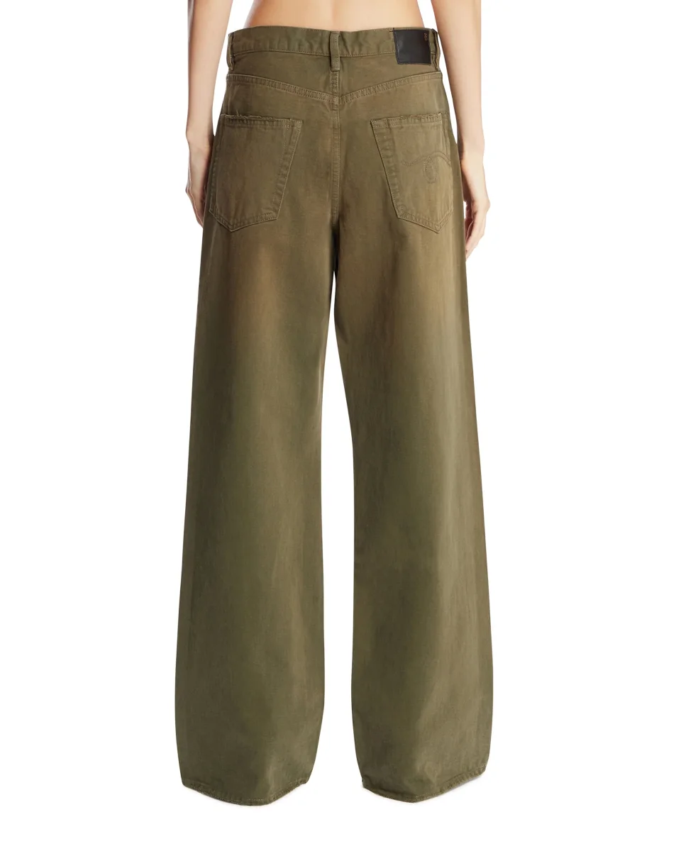 Jeans A Gamba Ampia Verdi - immagine 6