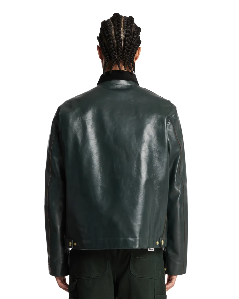 Sacai x Carhartt Giacca In Pelle Verde - immagine 6