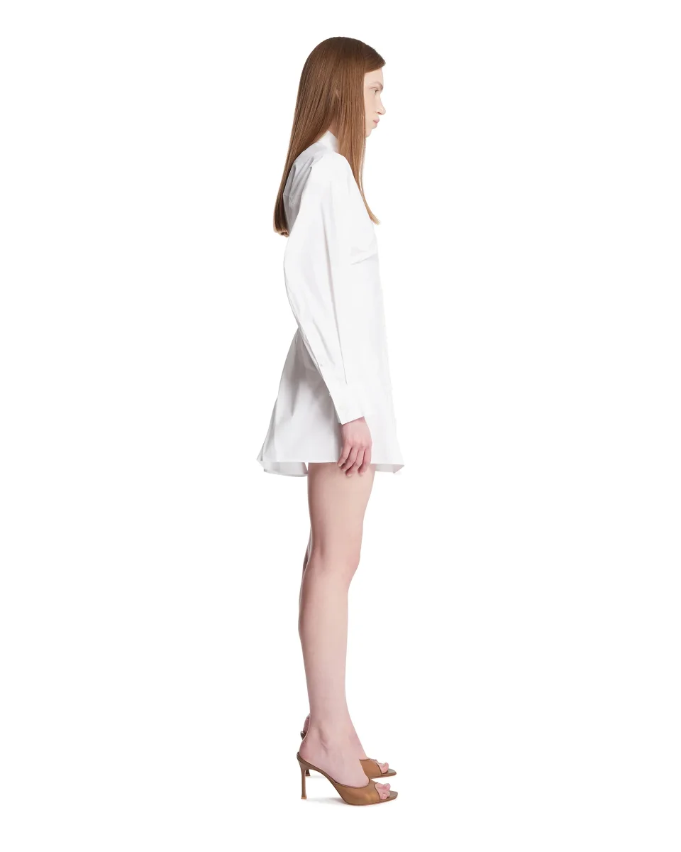 Chemisier In Cotone Con Zip Bianco - immagine 5