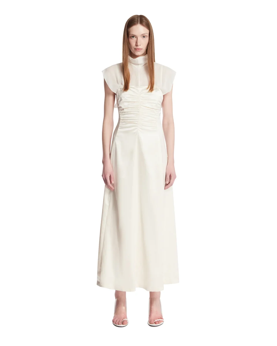 Abito Midi In Seta Bianco - immagine 2
