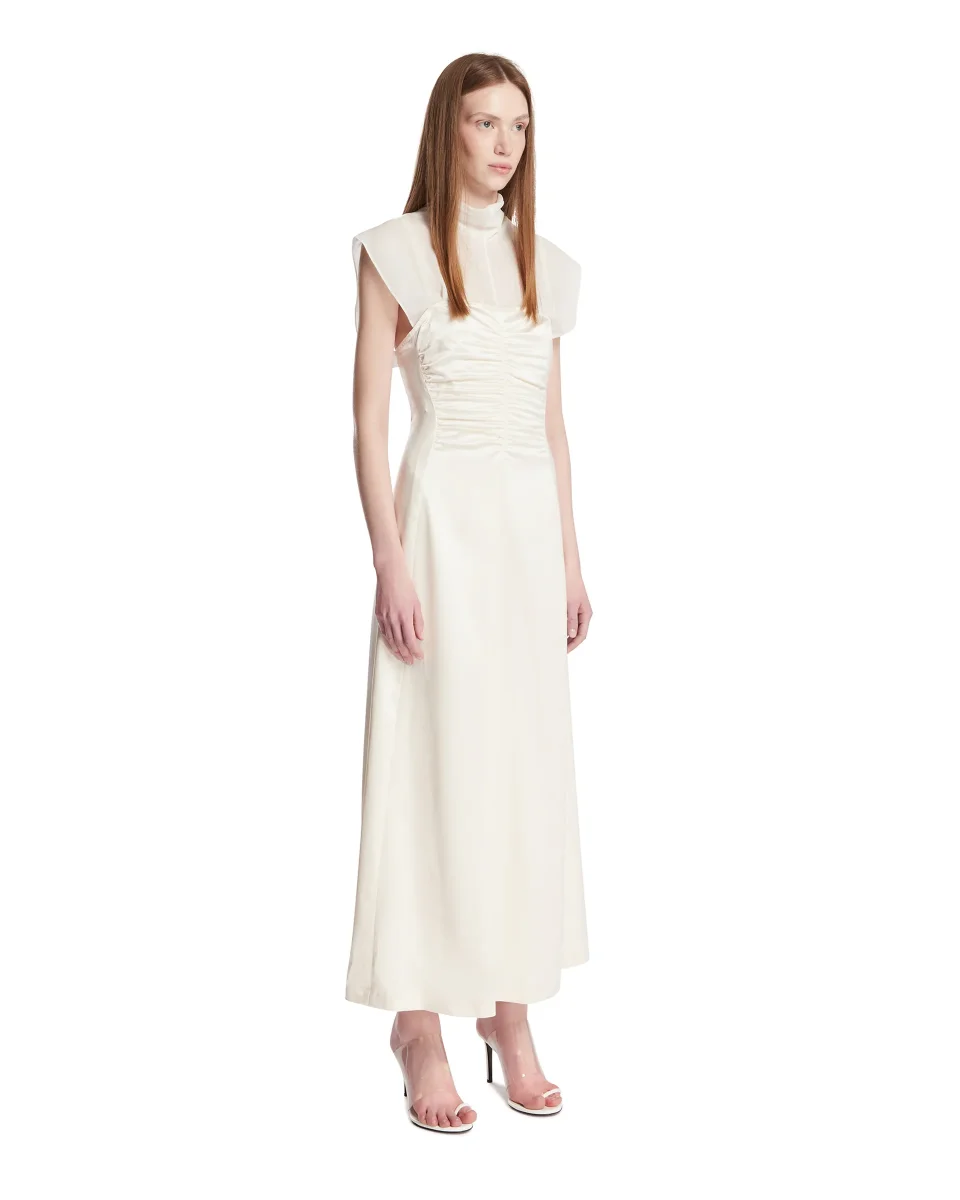 Abito Midi In Seta Bianco - immagine 3