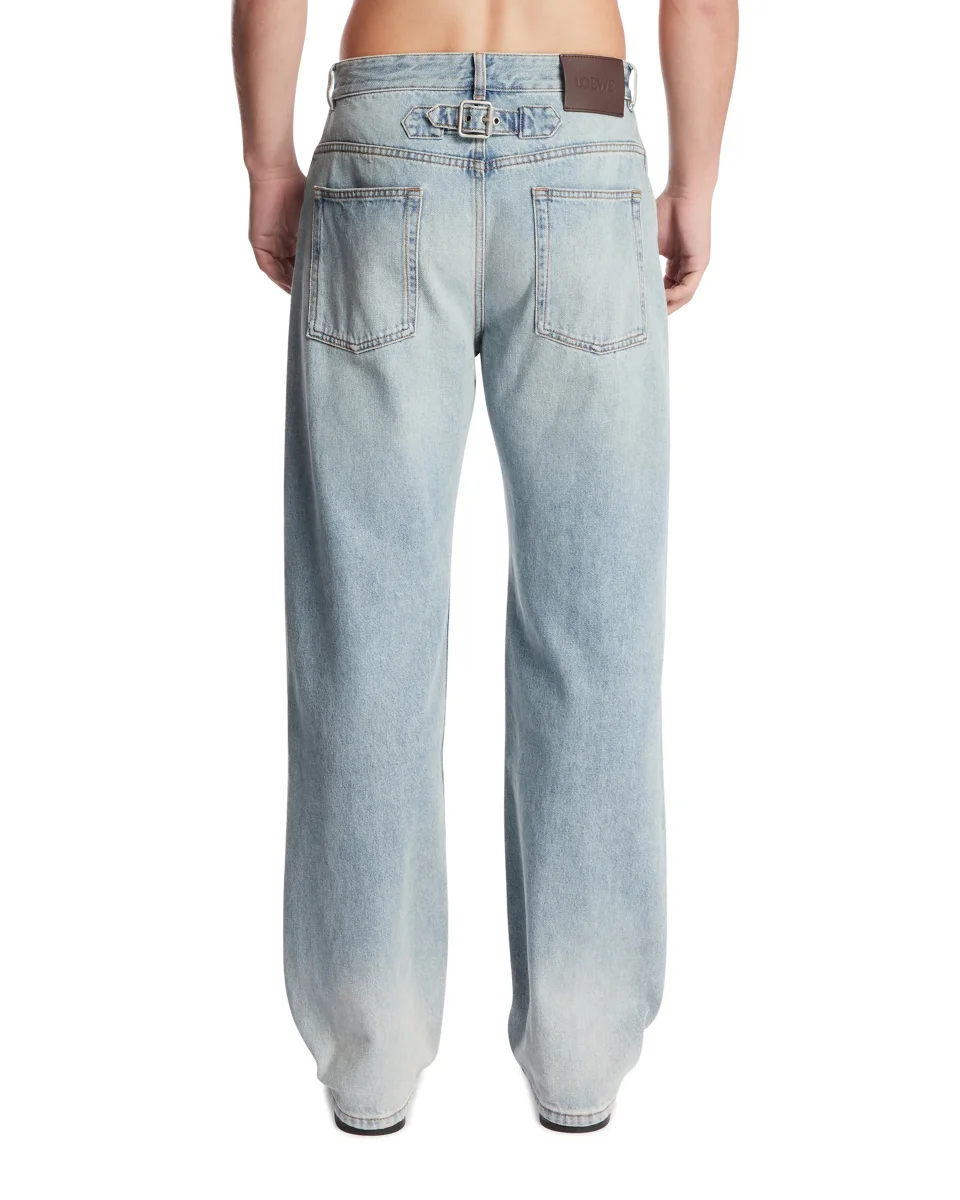 Jeans A Gamba Dritta Blu - immagine 6