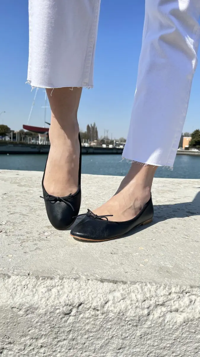 Ballerine nere foderate in nappa - immagine 5