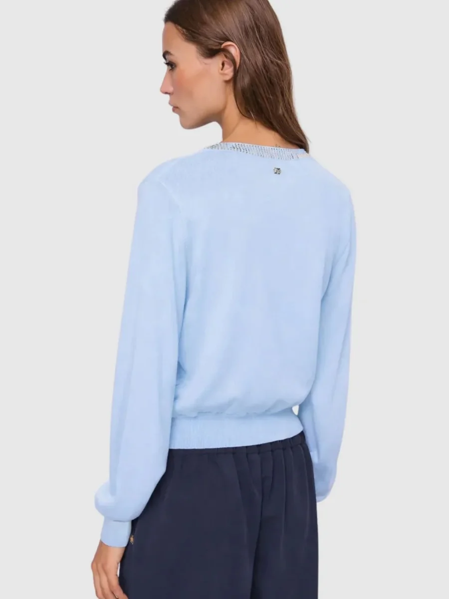 Cardigan in filato con strass Donna - Gaudì Jeans - immagine 8