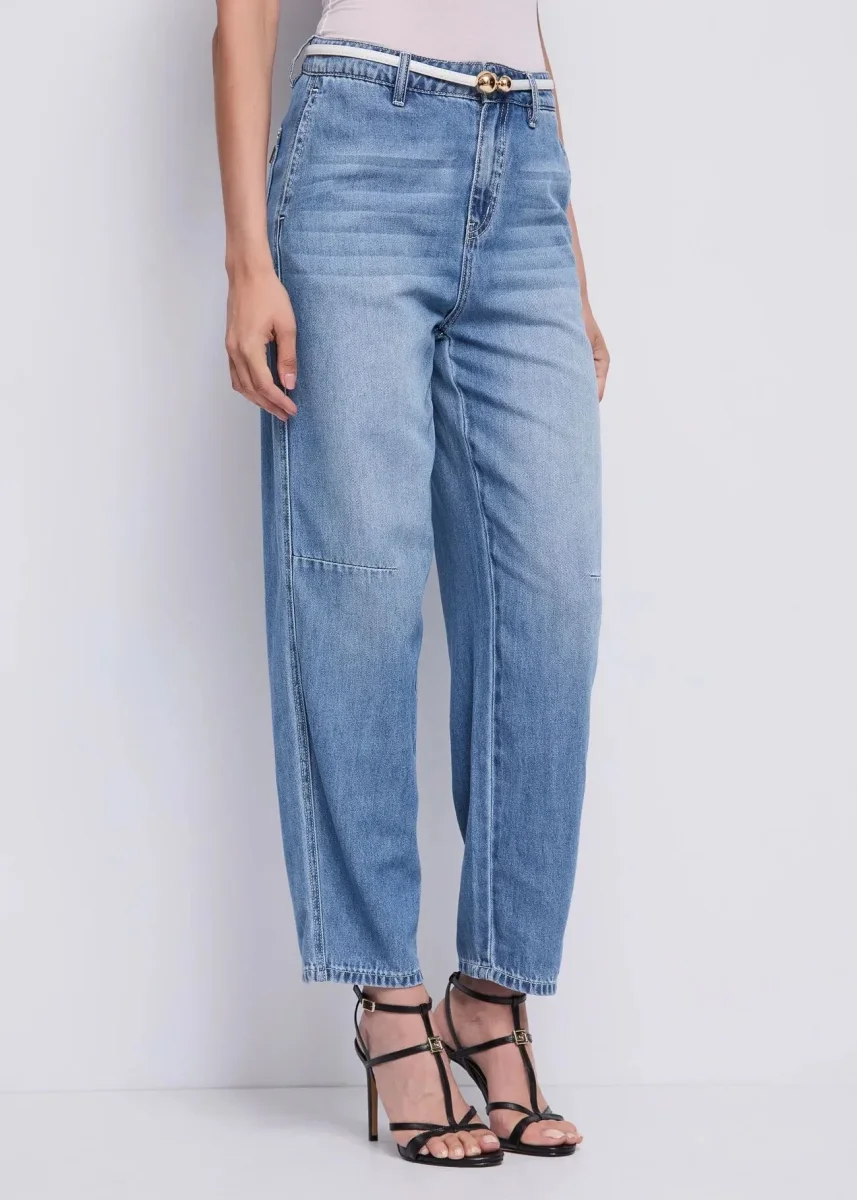 Jeans cropped in cotone used Donna - Gaudì Jeans - immagine 4