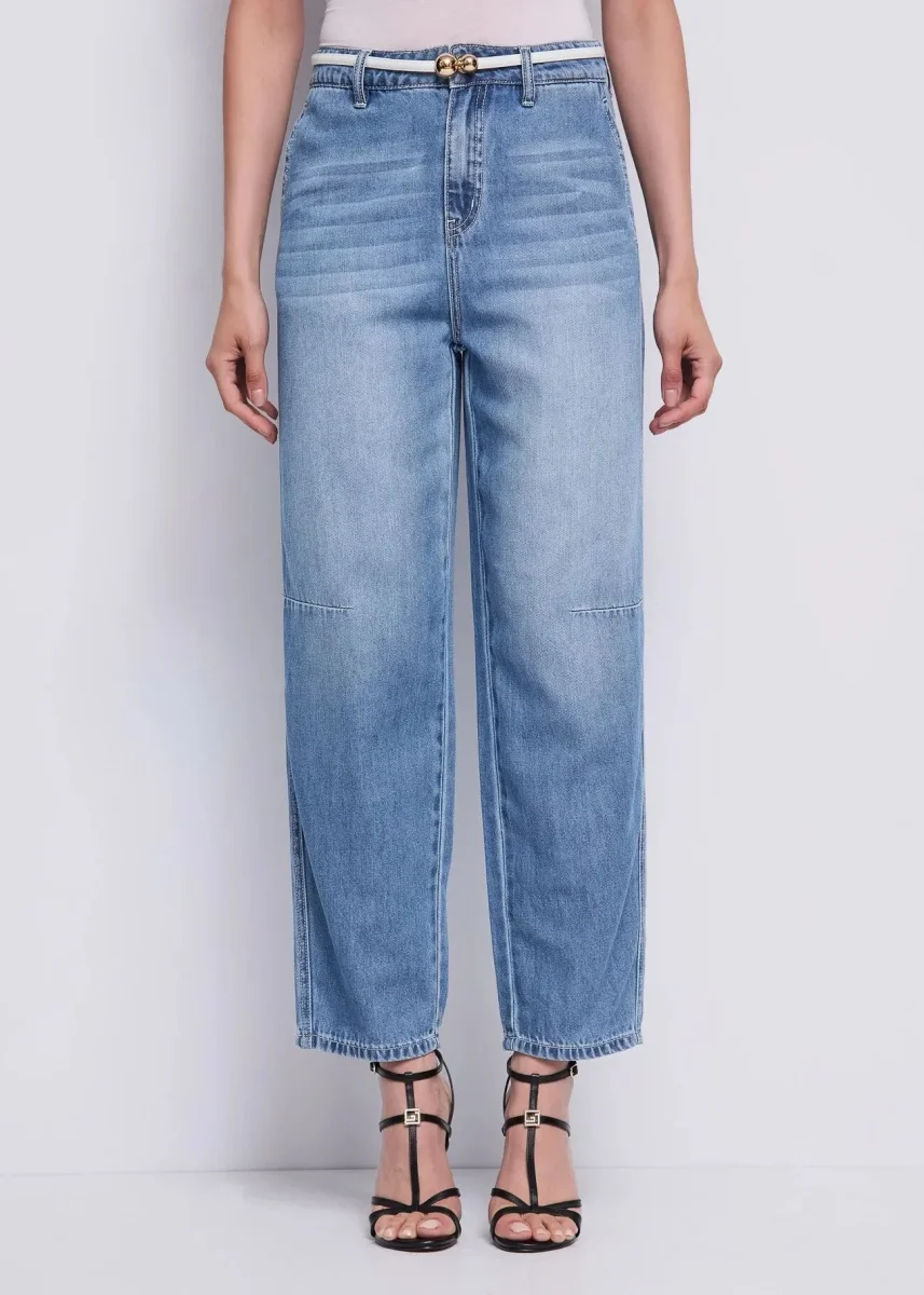 Jeans cropped in cotone used Donna - Gaudì Jeans - immagine 2